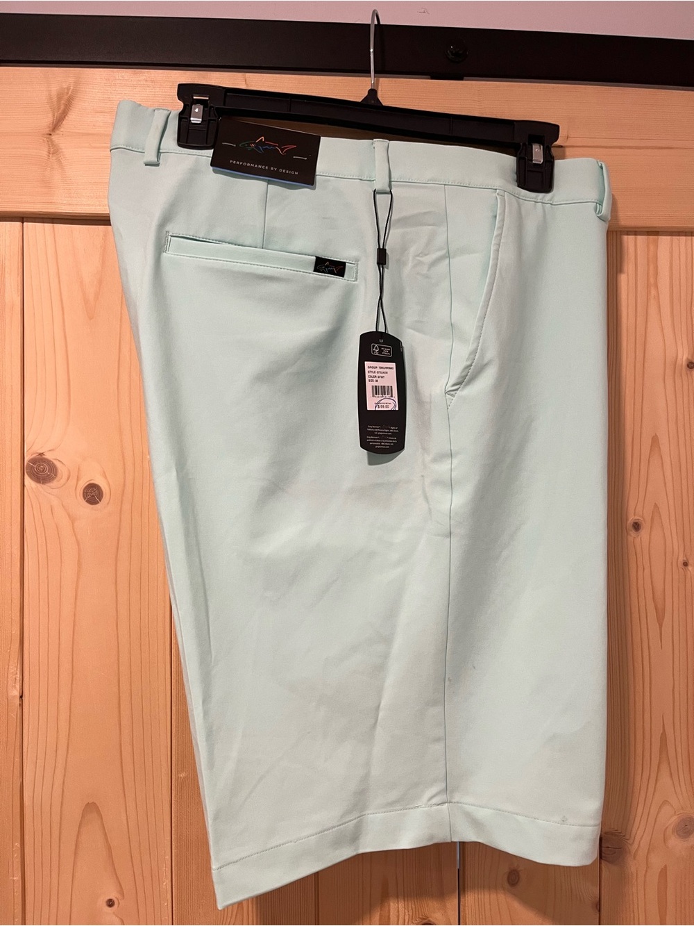 Greg Norman Collection Mint Green Performance Flat-Front Shorts NWT ⛳️🦈